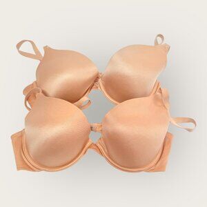 Lot of 2 Maidenform Womens Underwire Bra Size 36C Beige